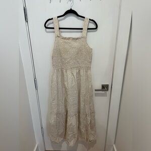 Everlane smocked floral dress